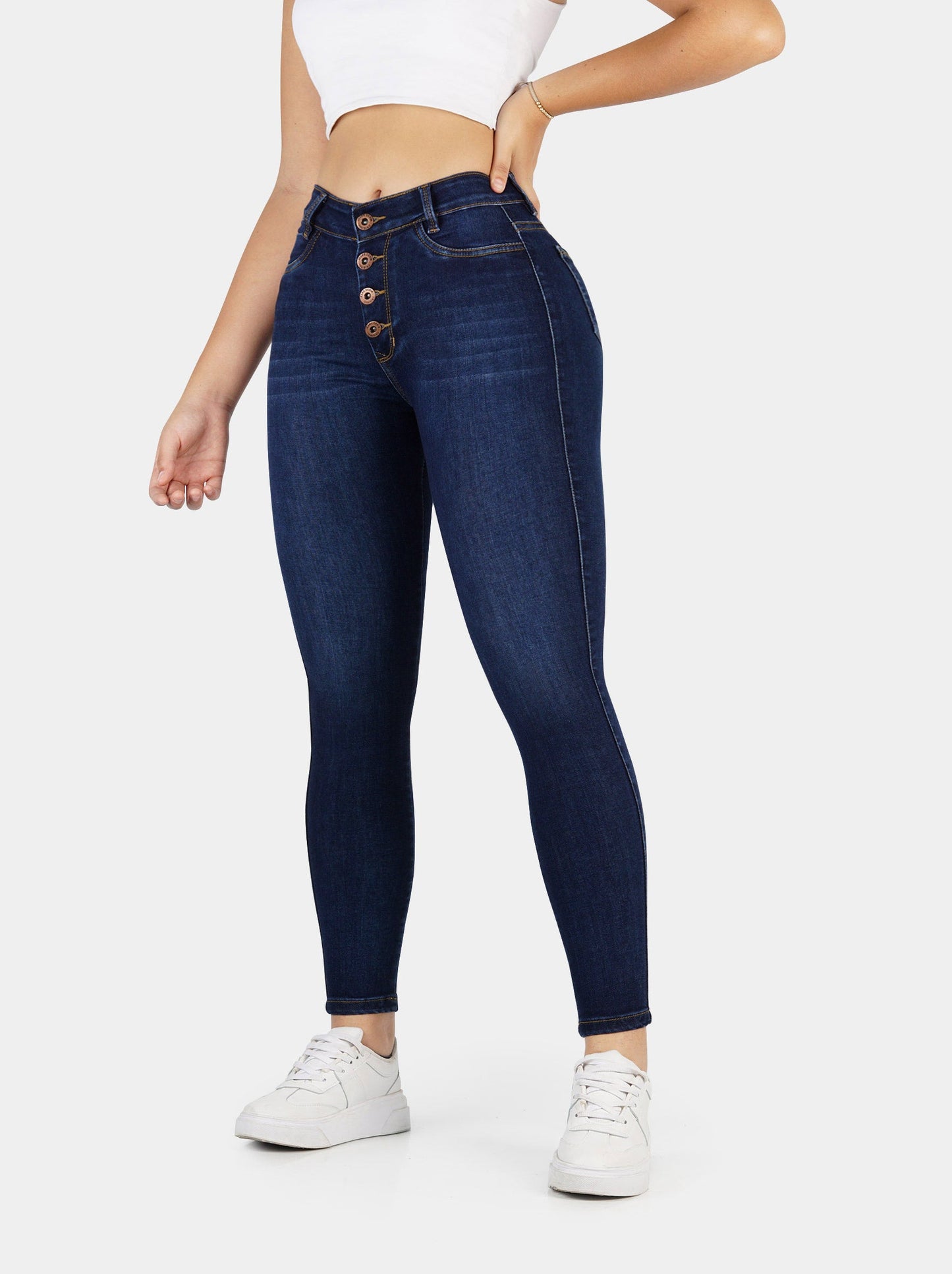 Jeans Skinny Strech, Tiro Alto Ref 1074