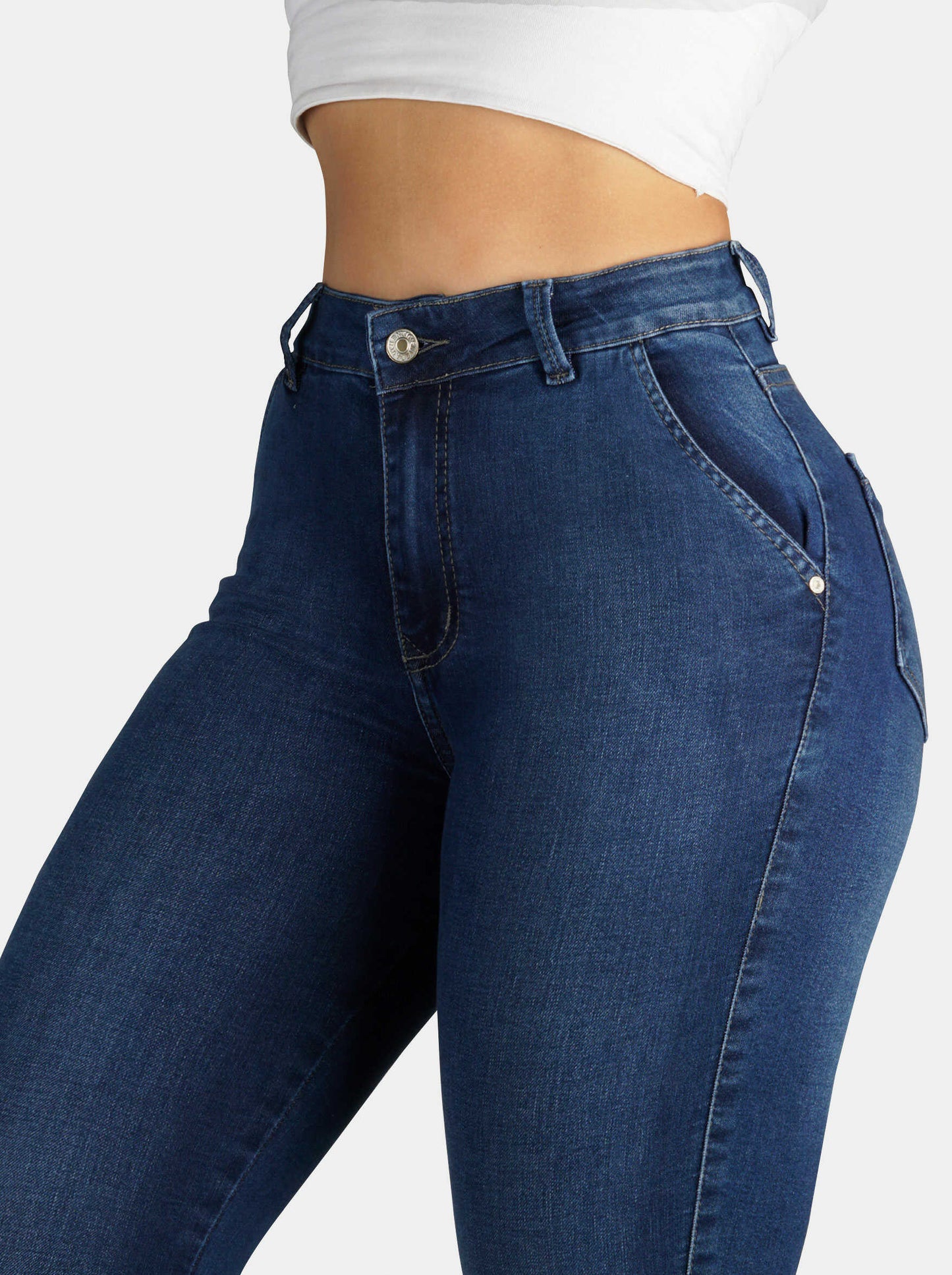 Jeans Skinny Strech, Tiro Alto Ref 1181