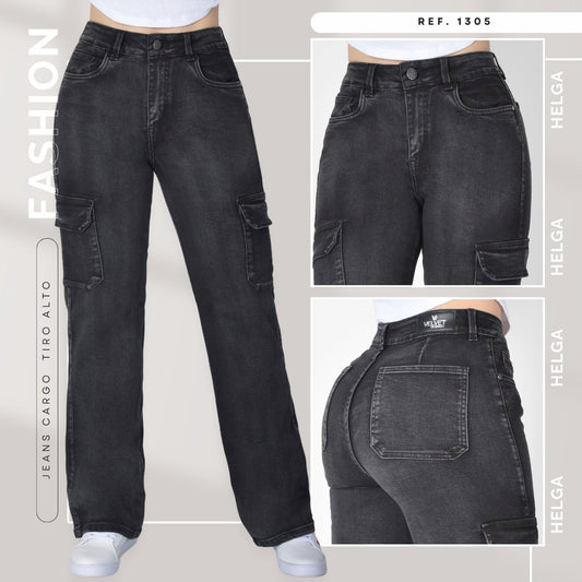 Jean Cargo Bota Recta , Tiro Alto Ref 1305