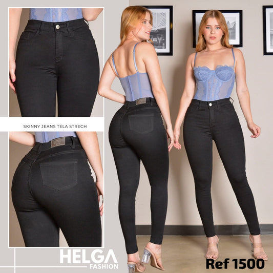 Jeans Skinny Strech, Tiro Alto Ref 1500