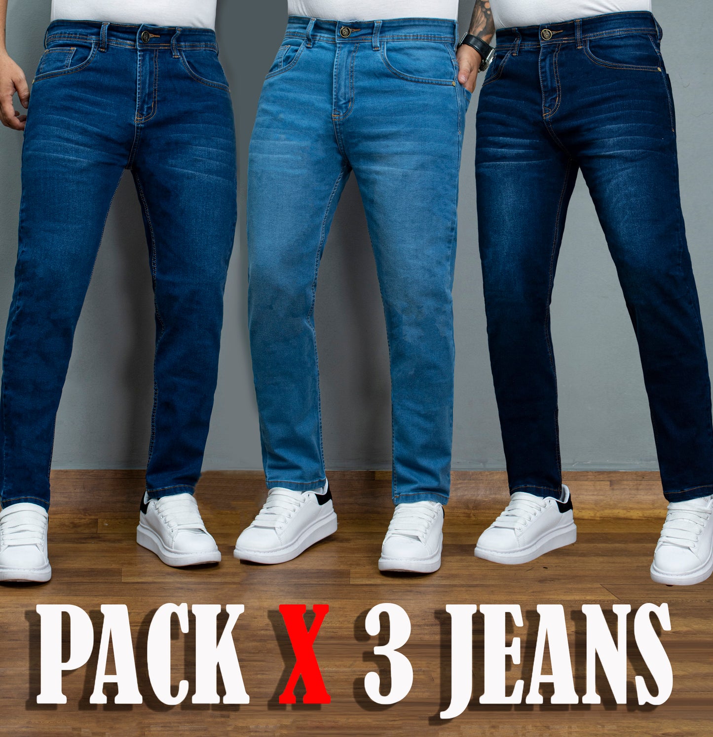 PACK X3 Jeans Premium de Hombre